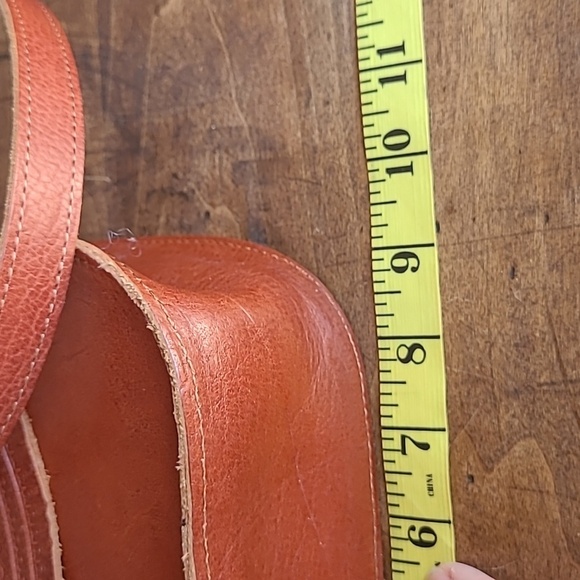 EUC Lucky Brand Brown Leather Boho Crossbody w/Fringe Women's Bag Purse - Picture 7 of 9